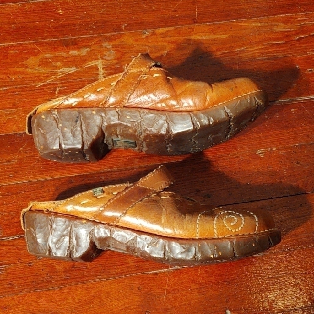 El Naturalista Tan Leather Clogs Sz EU 37 / US 7 - Picture 9 of 11
